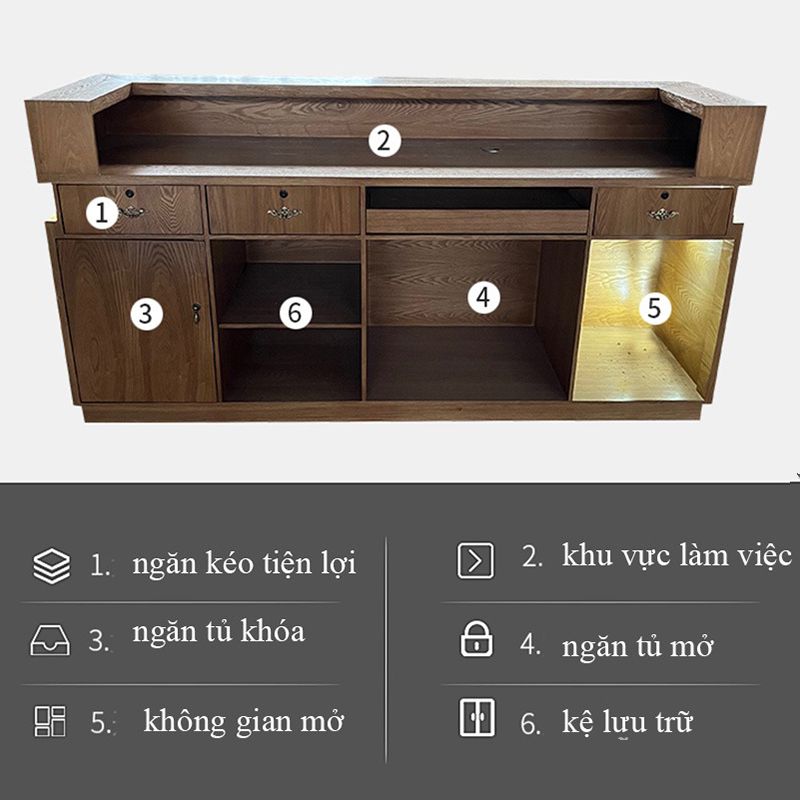 Quầy lễ tân hiện đại