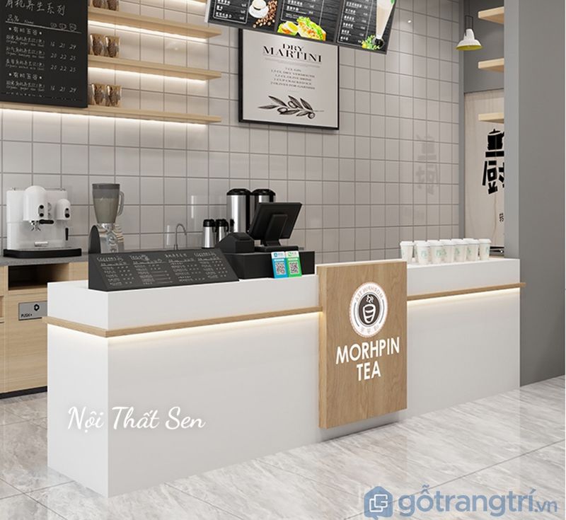 Quầy lễ tân quán cafe