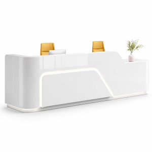 quầy lễ tân sang trọng bằng gỗ MDF