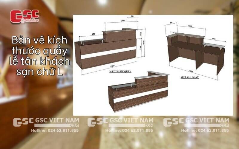 Quầy lễ tân nhỏ gọn