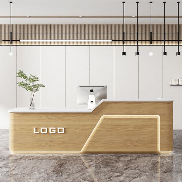 Quầy lễ tân hiện đại gỗ MDF