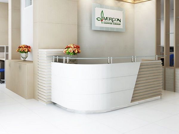 Mẫu quầy lễ tân chữ L đẹp, giá rẻ, độc đáo
