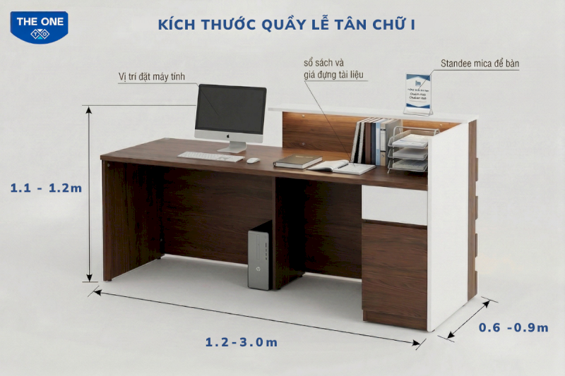 Kích thước quầy lễ tân tiêu chuẩn