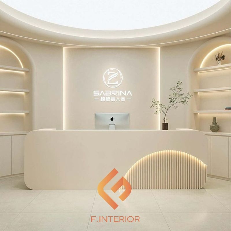 Mẫu quầy lễ tân spa