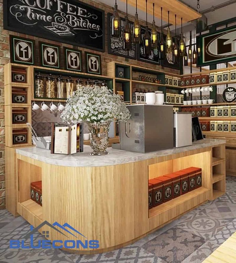 quầy pha chế quán cafe đẹp