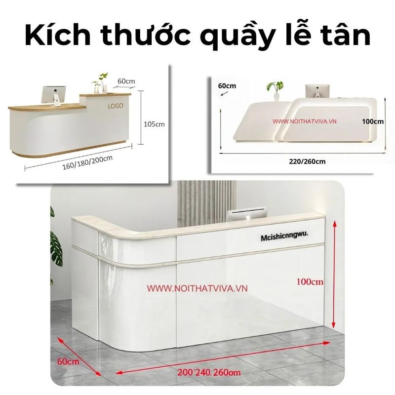 Nên chọn kích thước quầy lễ tân như thế nào cho đúng chuẩn và thẩm mỹ