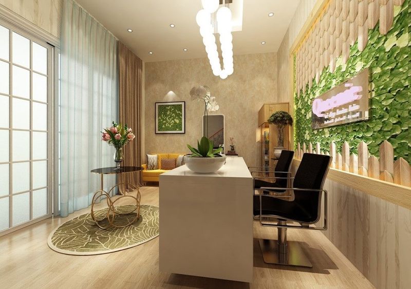 Quầy lễ tân spa cho không gian sang trọng