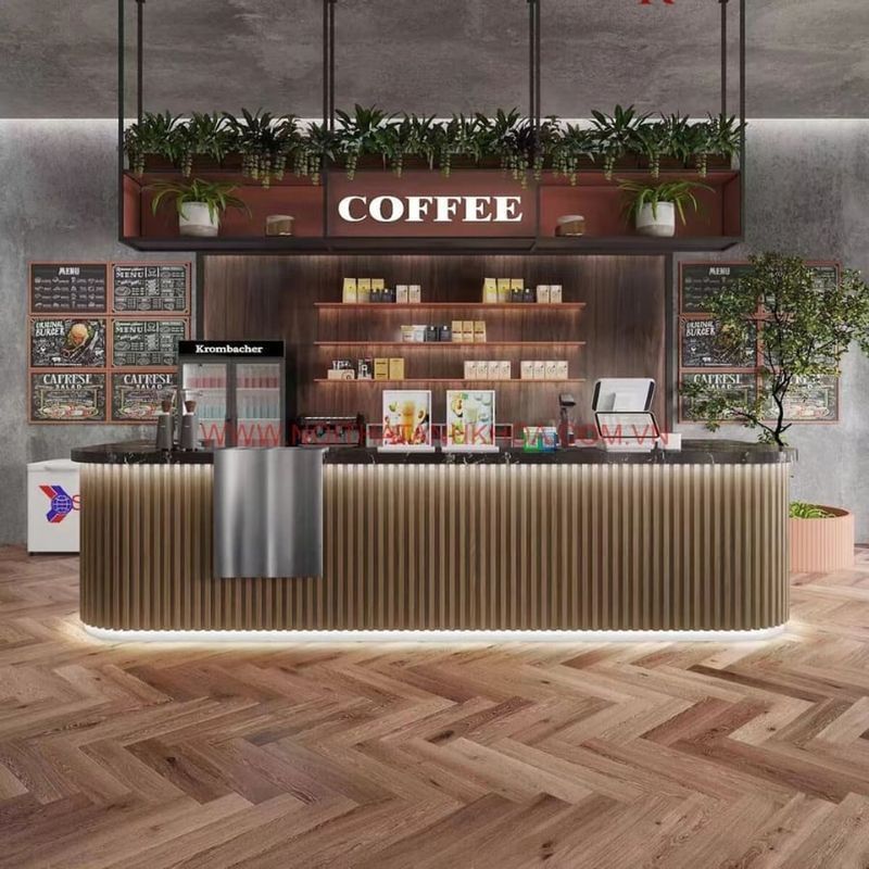 quầy bar quán cafe đẹp hiện đại