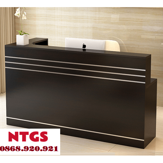 Mẫu quầy lễ tân chữ L cao cấp
