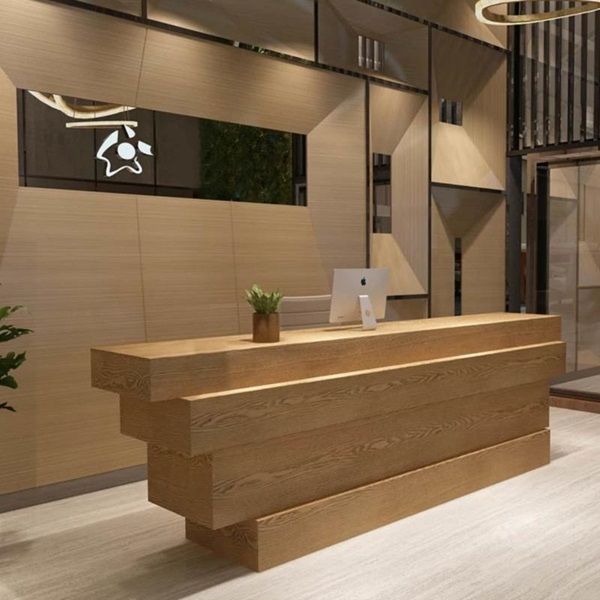 Quầy lễ tân gỗ công nghiệp thịnh hành
