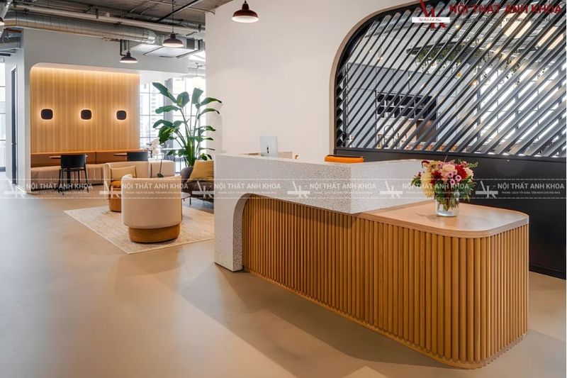 Quầy lễ tân hiện đại