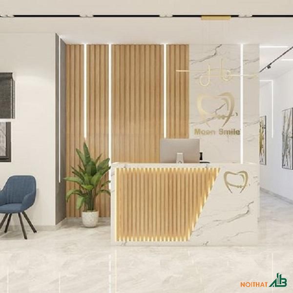 Quầy lễ tân nha khoa đẹp