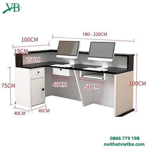 Quầy lễ tân nhỏ đẹp cho văn phòng