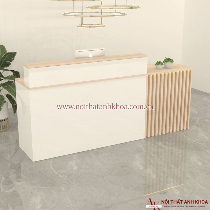 Quầy lễ tân nhỏ đẹp hiện đại sang trọng