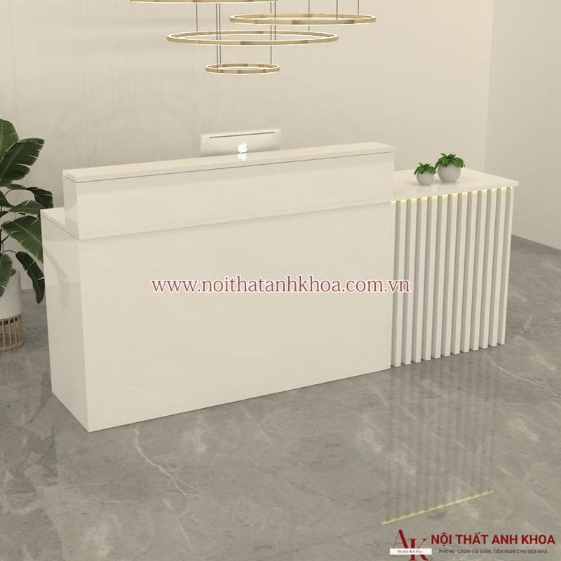 quầy lễ tân nhỏ đẹp hiện đại sang trọng