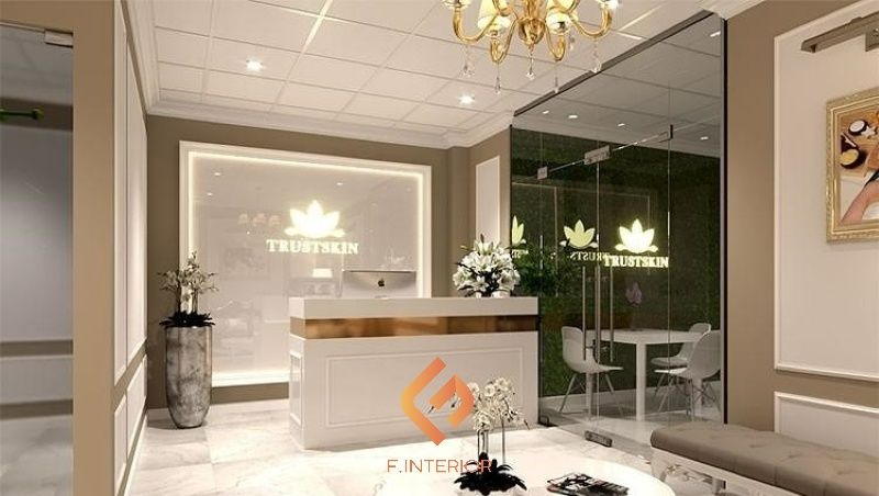 Quầy lễ tân spa mini đẹp mắt
