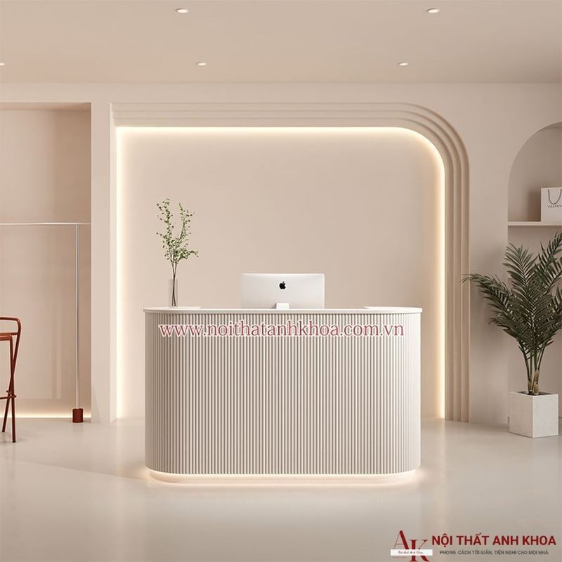 quầy lễ tân spa nhỏ đẹp hiện đại