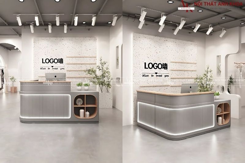 Quầy lễ tân bằng laminate