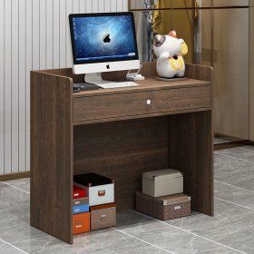 Quầy lễ tân gỗ MDF kết hợp kính