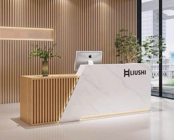 Quầy lễ tân gỗ MDF cổ điển